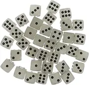 Kisangel 36pcs Glow Dark Party Dice Props Six Sided Acrylic Dices for Board Games Light Up Dices for Table Games and Family Fun for Nights