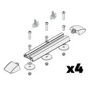 Yakima LockNLoad Permanent Mount Kit (Pack of 4) - 9831034