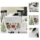 Believe Snowman Engineered Printed Jacquard Fabric Christmas Table Cloth, Chr...