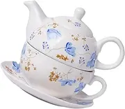 Cabilock 1Set Creative Ceramic Tea Set with Teapot and Cup Antique Style Kung Fu Tea Kettle for Household Teaware Elegant Floral Design for Tea Lovers and Office Use
