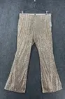 NEW Old Navy Pull On Sequin Champagne Pants Disco Size XL High Rise Flare NWT
