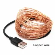 20M USB LED Micro Rice Wire Copper String Fairy Light Party Decor Christmas Gift