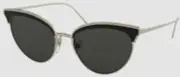 $399 Prada SPR 60V Women's Silver Metal Sunglasses Shades 54/18/145