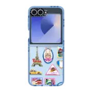 Galaxy Z Flip6 Impact Case Vintage Luggage Stickers