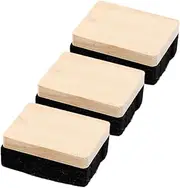 DIYEAH 3pcs Felt Blackboard Erasers Versatile Chalkboard and Whiteboard Erasers for Home Office Classroom Use Portable and Reusable Wooden Design