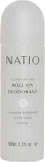 Natio Australia Aluminum Free Roll-On Deodorant - 100ml - Deodorant for Sensitive Skin, Unisex Scent, Vegan Friendly - Lavender, Rosemary, Clary Sage & Lemon - Made in Australia