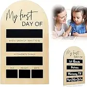 Wzenclave My First and Last Day of School Board Double Sided Back to Sign My First Day of School Sign Reusable 1st Day & Last Day Chalkboard Photo Prop for Kindergarten Preschool