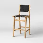Ceylon Woven 29" Barstool Sturdy Rubberwood Frame (4 Colors) Chic Breezy Look