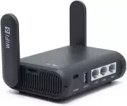 GL-AXT1800(Slate AX) Portable Gigabit Travel Router, Pocket-Sized, Wi-Fi 6, E...