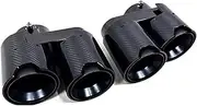 Compatible For BMW X5 X6 X7 Quad Tailtip 2019 To 2024 G05 G06 G07 Muffler Carbon Fiber Exhaust Tip Tip Nozzle Exhaust Head(Carbon fiber A)