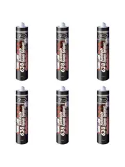 6 x V-Tech Autobody Sealant Adhesive Beige High Strength 290ml