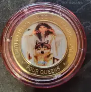 2024 FOUR QUEENS $10 RED Cap Silver Strike Girl Wolf January Release .999