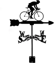 Wind vanes, Outdoor Garden Weathervane Weather Vane with Poodle Bee Cyclist Ornament, Wind Direction Indicator Roof Mount Yard Decor Weather Vane,Yard Indicating