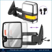 ? For 1999-2002 Chevy GMC Chrome Power Heated Dynamic LED Signals Towing Mirrors