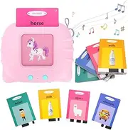 Talking Flash Cards for 3 Year Old Toddlers: Birthday Gifts lash Cards Educational Toys for Boys Girls Toddlers Kids 2 3 4 5 6 Year Old Learning Resource Electronic Interactive Toys (Pink)