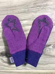 Ivivva by Lululemon Naturally Nice Mitten Girls Sz M/L HGGR/HCNO Purple Magenta