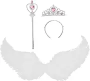 BRIGHTFUFU 1 Set Girl Fairy Wing Angel Wand Angel Cosplay Wing Fairy Wings Angel Wings Angel Headband Halloween Angel Wing Angel Costumes for Women Fairy Wing for Dress up Iron Wire