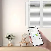 [Blindsmart] Motorized Plantation Shutters Opener, Automatic Plantation Shutters Opener for Windows Inside - App/Voice Control, Tuya Zigbee Hub is Required (Only Motor with Solar Panel)