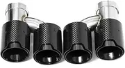 1 Pair Exhaust Tip Compatible For BMW 535i 535d F10 F11 Upgrade M5 Look Quad Tip Stainless Steel Muffler Exhaust System(Carbon Fiber C)