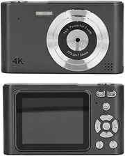 48MP Digital Camera,2.5K HD Dual Camera,Compact Digital Camera16x Zoom Auto Focus Smart Pocket Digital Camera Vlogging Camera for Home Travel (Black)