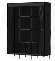 [Artiss] Clothes Wardrobe Closet Storage Large Portable Organiser with Shelf Black