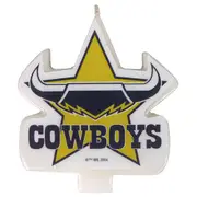 North QLD Queensland Cowboys NRL Team Logo Birthday Candle