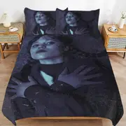 a1381 Wednesday Addams Duvet Cover Set, 3 Piece Bedding Set 86x70" Double Sided Printing Decorative Comforter Cover Set (1 Duvet Cover + 2 Pillow Sham
