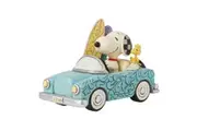 Peanuts by Jim Shore Snoopy & Woodstock In Car With Surfboards