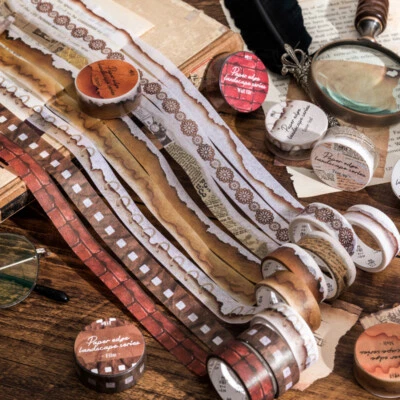 Washi Tape Paper Edge Wall Tile Film Scorch Paper Binding Lace Tear Up