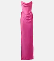 [Vivienne Westwood] Vivienne Westwood Galaxyno strapless satin corset gown AU 14 pink