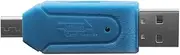 Multifunctional Card Reader USB A Micro USB 2-in-1 OTG Card Reader Support SD/TF Card for Phone PC Laptop Blue Blue
