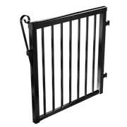 Peak 1000mm Black Aluminium Deck Balustrade Baluster Gate Kit - Black