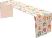 Anneome Easter Table Decor 33x180cm Table Runner Set Home Decorations Easter and Bunny Patterns