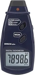 Digital Tachometer, Clear LCD Rotation Meter Gauges Testers, Accuracy Large LCD Screen 2 in 1 Design Handheld Tach Rotation Meter for Motor Fan, Precise Measurements