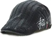 [LAIFEKE] Men Vintage Newsboy Hat Outdoor Flat Cap Cotton Duckbill Cap Driver Cap for Men