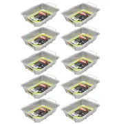 10x Lemon and Lime 37cm Aluminium BBQ Foil Tray Food Container w/Wire Handles SL