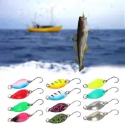 12Pcs Spoons Hard Fishing Lures, Metal Fishing Lures Fishing Sequins Lures Baits