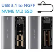 M.2 NGFF/NVME SSD Hard Disk Case Enclosure to USB 3.1 GEN2 External Case Adapter