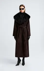 [Nour Hammour] Briona Lambskin Leather Trench