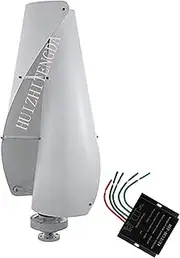 HUIZHITENGDA Efficient Vertical Axis Wind Turbine Generator, 12000W 12V 24V 48V Low Speed Spiral Wind Power Turbine Generator with Controller for Home Farm Projects