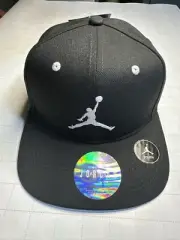 Nike Air Jordan Jumpman Youth (8/20) Black Flatbill Hat Cap Adjustable (NWT)