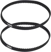 uxcell 2pcs 150XL Rubber Timing Belt 75 Teeth 10mm Width 5.08mm Pitch Synchronous Closed Loop Geared Drive Belt Black for Industrial
