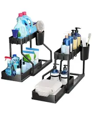 Fresh Fab Finds Pack of Two 2-Tier Under Sink Organizers