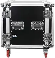 Seismic Audio - 12 Space Pro Audio DJ Road Rack Case with Casters - 12U Pro Tour Grade Rack