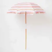 Sunnylife Beach Umbrella - Strawberry Stripe - FREE POSTAGE