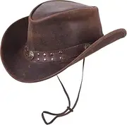 [strength zones] Leather Cowboy Hat for Men Women Lightweight Handcrafted Western Shapeable Wide Brim | Western Hats for Men