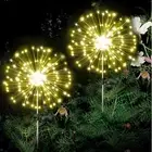2 Pack Solar Garden Lights, 150 LED Waterproof Solar Firework Light with 8 Modes