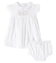 [Tartine et Chocolat] Tartine et Chocolat Baby dress and bloomers set M 12 white