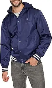 [Champion] Men's Lightweight Varsity Jacket with Jersey Hood