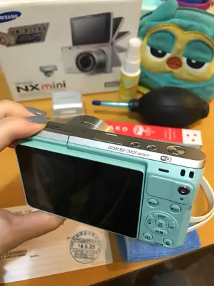 Samsung NX mini微單 變焦 數位相機 全配 含清潔組 贈相機背套